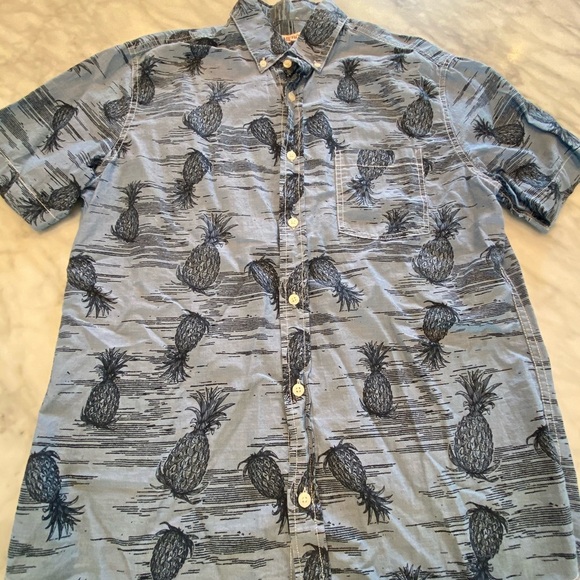 Merona Pineapple Pattern Short Sleeve Button Down - Picture 2 of 3